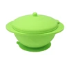 Wholesale silicon baby food bowl custom silicone infant feeding bowl with lid suction silicone plate for baby