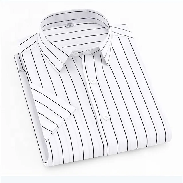 Hot Sales Casual Shirt Men Stripped Men Shirt Short Sleeve Casual Shirt Men With Button, White
Hot Sales Casual Shirt Men Stripped Men Shirt Short Sleeve Casual Shirt Men With Button, White