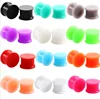 12 Pairs Silicone Ear Flesh Tunnels Saddle Stretching Kit Ear Plugs Gauges Body Piercing Jewelry