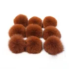 Wholesale hand made fox fur pom pom/bobble for decoration