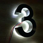 Custom design 3d stainless steel sign board design advertising led digital signage display stands for outdoor