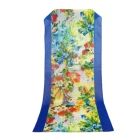 Custom Own Design Floral Silk Cotton Long Scarf Shawl