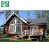leisure resort vacation log cabin prefab home/ wooden ready made house