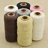 100Yard Macrame Rope Black/Pink Cotton Twisted Cord Hand Craft String DIY Supply
