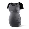 Wholesale Womens Pregnancy Shirt Stretchy Short Sleeve Blank Maternity T Shirts Top Mamma Casual Clothes Tee