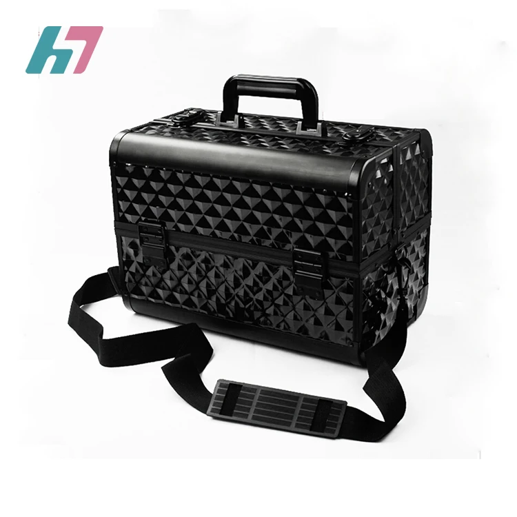 On stock black professional makeup box double open makeup train case, Black, pink
On stock black professional makeup box double open makeup train case, Black, pink