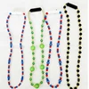 China Factory Battery Operated LED Flashing Bead Necklace Wholesale Party LED Multicolored Plastic Mardi Gras Beads Necklace