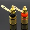 Gold Plated Amplifier Speaker Terminal Binding Post Banana Plug Socket Connector Suitable for 4mm banana plugs