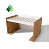 hign quality white modern hotel guestroom luggage rack with wooden design