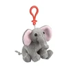 Low MOQ custom small keychain stuffed plush grey elephant toy