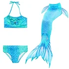 Summer fashion 3-pack girl swimming suits kids mermaid swimwear