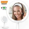 wholesale USB rechargeable cosmetic mirror, hollywood illuminated Led Lighted up makeup Vanity Mirror with LED Lights