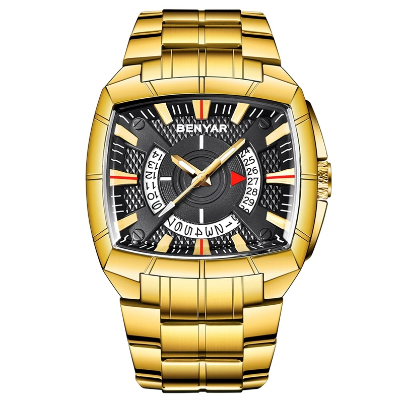 BENYAR 5130 Men's Business Stainless Steel Strip 30M Waterproof Quartz Watch Mens Watch Military Sport Watch Relogio Masculino
BENYAR 5130 Men's Business Stainless Steel Strip 30M Waterproof Quartz Watch Mens Watch Military Sport Watch Relogio Masculino