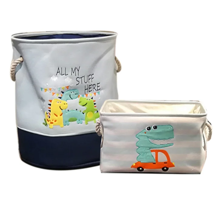 INS Cartoon Dinosaur Canvas Embroidery Decorative Large Laundry Toy Basket Fabric, Grey
INS Cartoon Dinosaur Canvas Embroidery Decorative Large Laundry Toy Basket Fabric, Grey