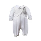 Nimble Organic Clothes Baptism Baby Boy Christening Gown Ivory Satin Special Occasion Wholesale Baby Clothes