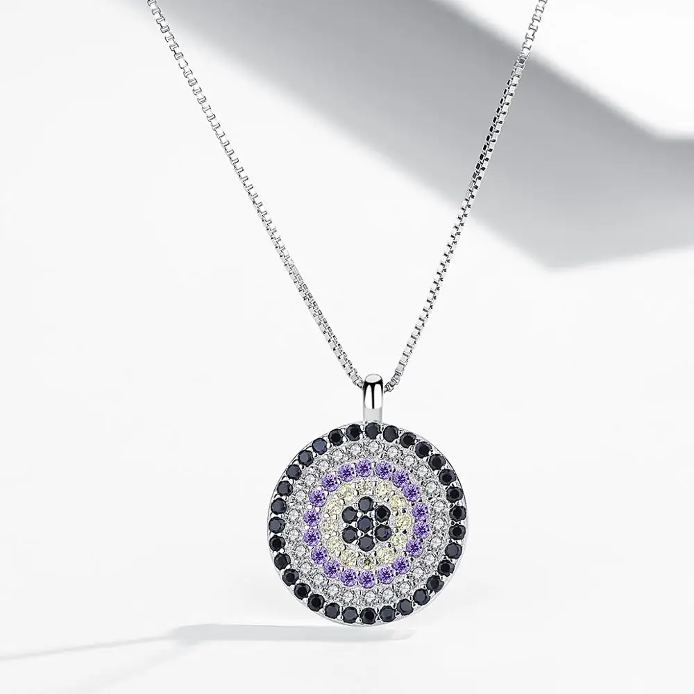 Hot Selling 925 Sterling Silver Jewelry Round Deep Colorful Blue Eyes Women Pendant Necklace
Hot Selling 925 Sterling Silver Jewelry Round Deep Colorful Blue Eyes Women Pendant Necklace