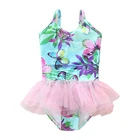 Wholesale printed Custom Swimwear European children swimwear one piece swimsuit for baby girl