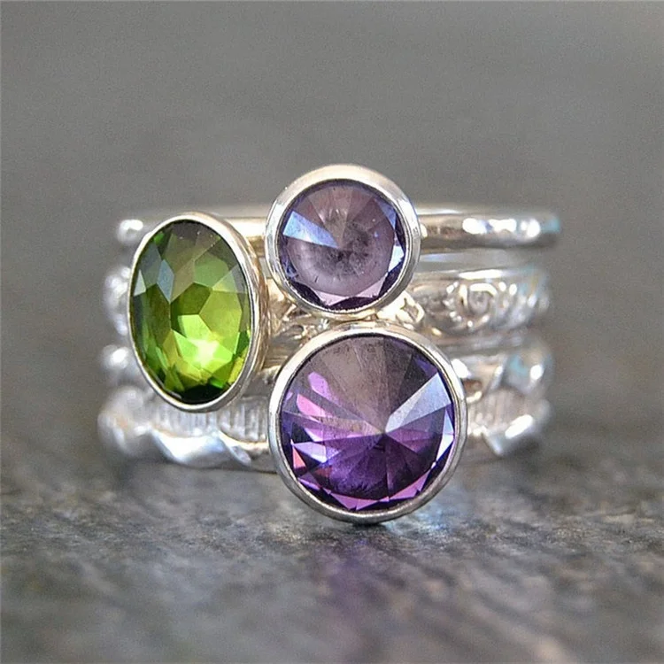 Simple Silver Color Colorful Round Stone 3 Rings Set Cute Girls Cocktail Ring Size 6-10 Ladies Engagement Party Jewelry Dropship
Simple Silver Color Colorful Round Stone 3 Rings Set Cute Girls Cocktail Ring Size 6-10 Ladies Engagement Party Jewelry Dropship