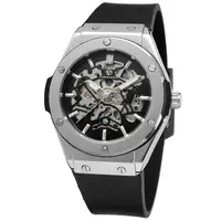 

Popular Brand Forsining 389 Men Vintage Luxury Silicone Belt Self-winding Full Automatic Mechanical Skeleton Wrist Watches