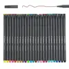 24 Colors Fineliner Pens Fine Tip Markers Set Colored Writing Drawing Pens for for Journaling Planner Note Office School