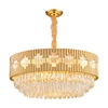 Modern big hall crystal ceiling lamp bronze french chandelier