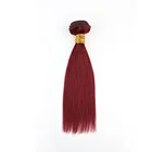 Best selling unprocessed real virgin brazilian hair 99J red human hair weave