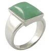 Jade Ring Men turquoise gemstone Eternal Band Stainless Steel jewelry anillo de jade hombre etiquetas aros bisuteria