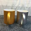 Rubysub MB001 11oz Factory Wholesale Gold Silver Pearl Cup Coated Ceramic Coffee Mug for Sublimation Transfer Printing