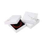 Custom Logo printed white cardboard bracelet jewellery packing paper box
