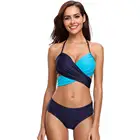 New Design Sexy Ladies Patchwork Bikini Swimwear Hot Sex Girls Photo Two Piece Bikini Bathing Suit