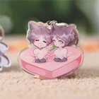 Acrylic keychain photo logo advertising chain double-sided pendant diy anime cartoon small pendant custom made