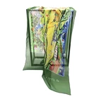 Factory direct new arrival digital printing soft heavy silk head hijab chiffon scarf