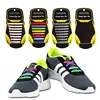 Lazy Elastic Waterproof Flat Silicone Shoe Laces for Kids and Adults for Sneaker Boots Board and Casual Shoes