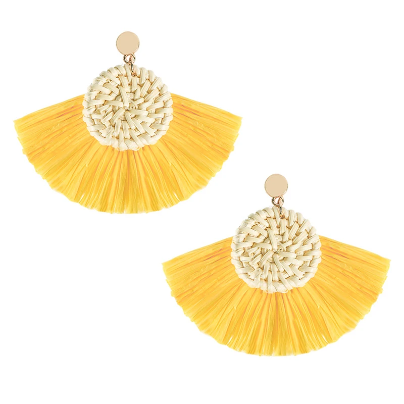 Tassel Earrings Female Handmade Fan Earrings Fashionable Wholesale Bohemian Earrings Rattan Women, Colors
Tassel Earrings Female Handmade Fan Earrings Fashionable Wholesale Bohemian Earrings Rattan Women, Colors