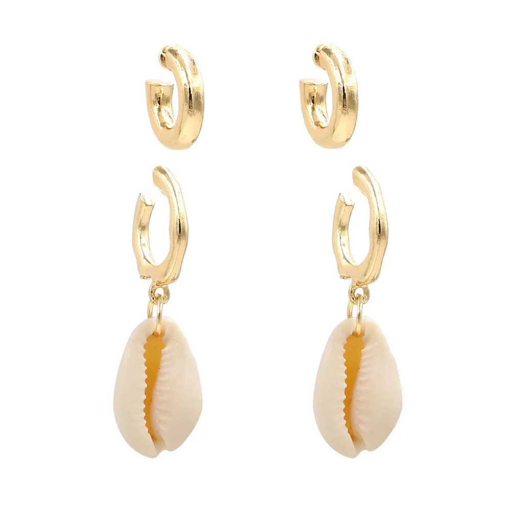 2PCS/Set ZA Shell Drop Earrings Set for Women 2019 Bohemian Summer Beach Jewelry Metal Statement Earrings (KER294), Same as the picture
2PCS/Set ZA Shell Drop Earrings Set for Women 2019 Bohemian Summer Beach Jewelry Metal Statement Earrings (KER294), Same as the picture