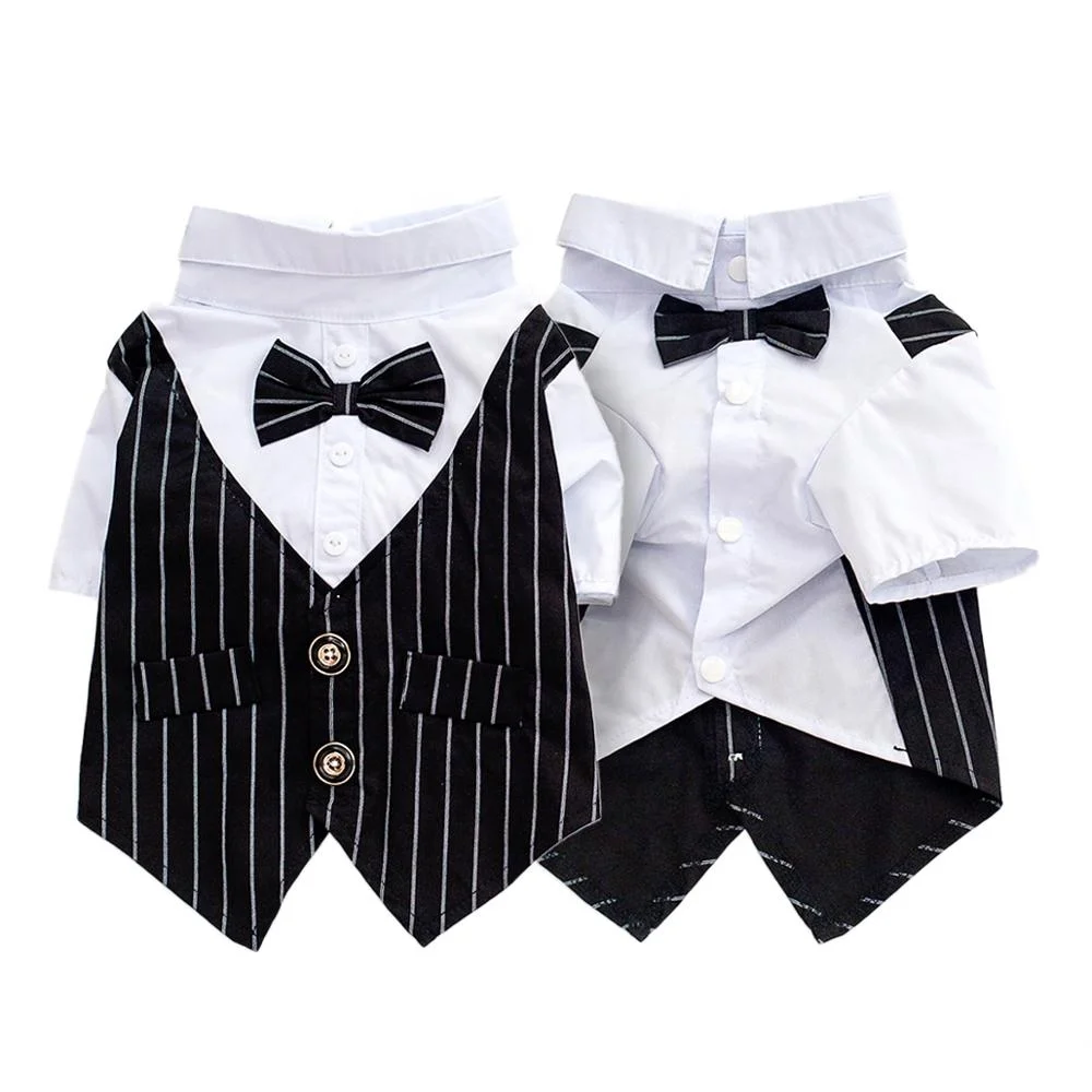 Pet Accessories Wedding Shirt Formal Tuxedo with Black Tie Stylish Suit Bow Tie Costume For Dogs Pet Clothes, Blue/black
Pet Accessories Wedding Shirt Formal Tuxedo with Black Tie Stylish Suit Bow Tie Costume For Dogs Pet Clothes, Blue/black