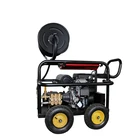 Gasoline high pressure sewer cleaning machine 20HP 15KW