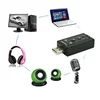 FOR Mic Speaker Audio Headset Microphone USB 2.0 3.5mm Jack Converter External USB AUDIO SOUND CARD ADAPTER VIRTUAL 10PCS[10PCS/