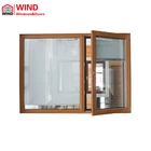 New Design Double Glazed Casement Tilt Turn Window with Built in Blinds