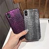Croco Pattern PU Leather Back Cover Case for iPhone XS MAX XR X 8 7 6 Plus