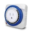 24 Hour Plug-in Electric Mechanical Outlet Timer 3 Prong Grounded, CF GROW 48 ON/OFF Programs Timer Light Switch