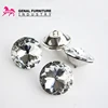 Different colors design wholesale glass crystal button with shank