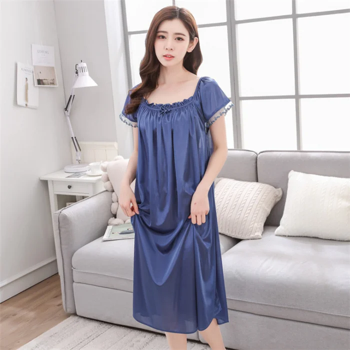 New women clothes 8 colors cute nighty Wholesale Chinese short Sleeve Women night Pajamas dress high quality nightgown, As shown
New women clothes 8 colors cute nighty Wholesale Chinese short Sleeve Women night Pajamas dress high quality nightgown, As shown