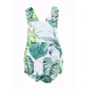 summer floral baby girl bodysuit sleeveless romper children organic cotton ROMPERS