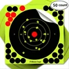 Hybsk Targets 8 inch Reactive Self Adhesive Shooting Targets Bright Fluorescent Yellow Target Pasters