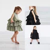 2-10 year Korean Casual Kids Clothes Girls Tiered Ruffle Sleeveless Summer Dress