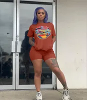 High quality women biker shorts casual 2 piece set fashion print tshirt short pants tracksuit
High quality women biker shorts casual 2 piece set fashion print tshirt short pants tracksuit