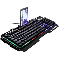 

Mechanical Metal keyboard Rainbow Backlight USB Wired Waterproof Keyboardd Business office gaming keyboard