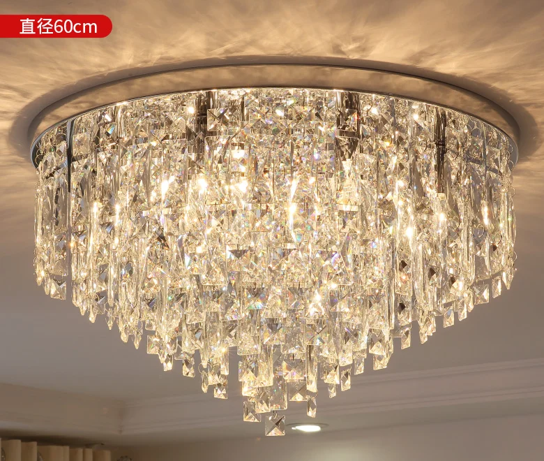 Modern Crystal Chandelier Lighting Flush Mount Chandeliers Light Ceiling Lamp for Living Dining Room Bedroom Restaurant CZ8185A, Chrome
Modern Crystal Chandelier Lighting Flush Mount Chandeliers Light Ceiling Lamp for Living Dining Room Bedroom Restaurant CZ8185A, Chrome