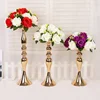 3 Colors Centerpiece Event Birthday Party Home Decor Flower Vase Rack Candle Stands Wedding Table Road Lead Golden Metal Pillar